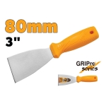 SPATOLA ACCIAIO MANICO GOMMA 80mm (80mm)